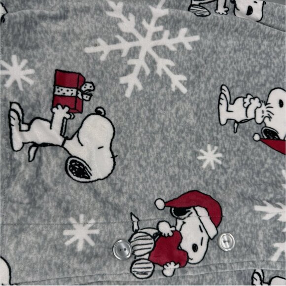 2pc Munki Christmas Snoopy Snowflakes Womens Pajama Lounge Set Velour Soft LARGE - Picture 6 of 9